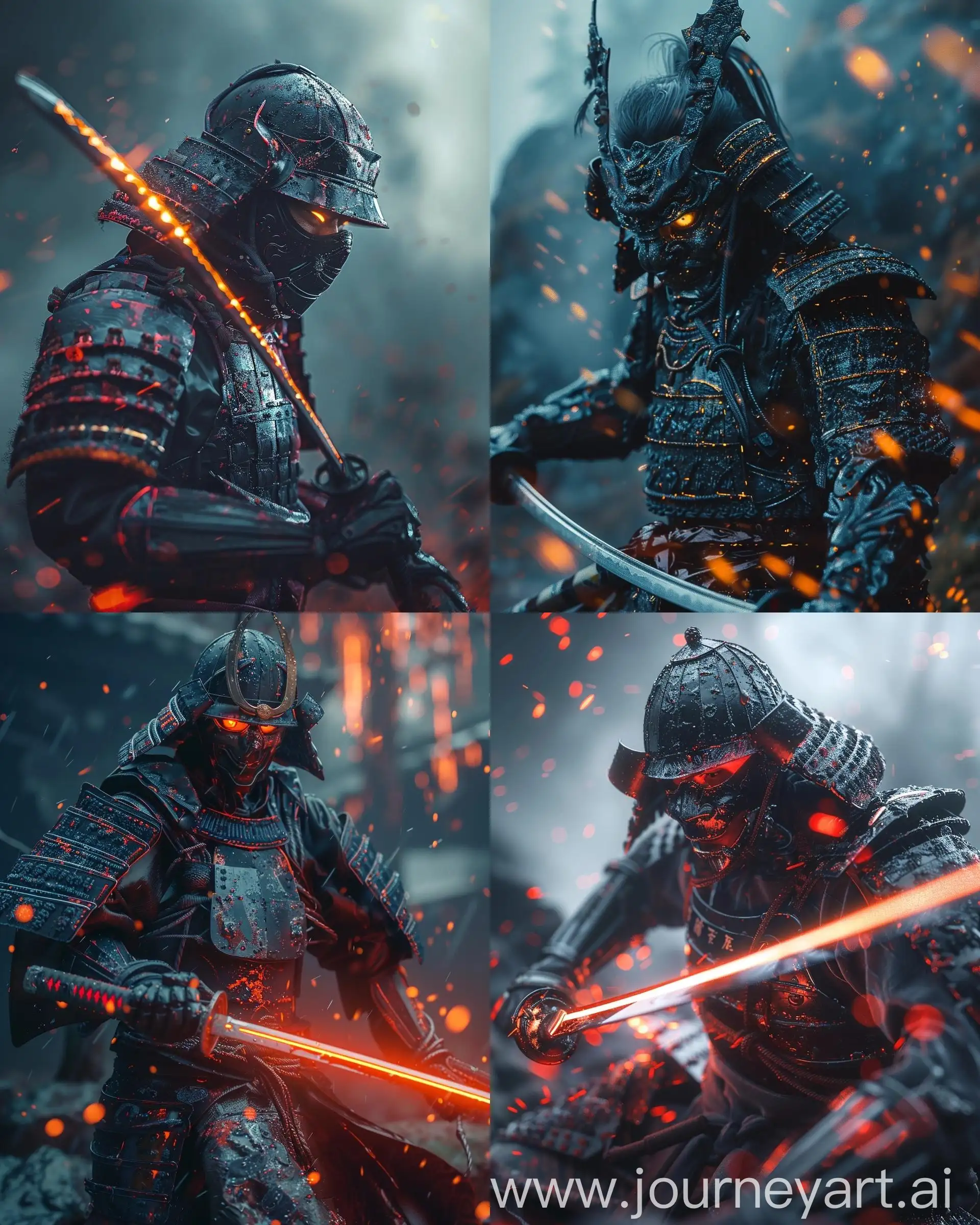 Futuristic-Samurai-in-Dynamic-Battle-Pose-with-Oni-Mask-and-Katana