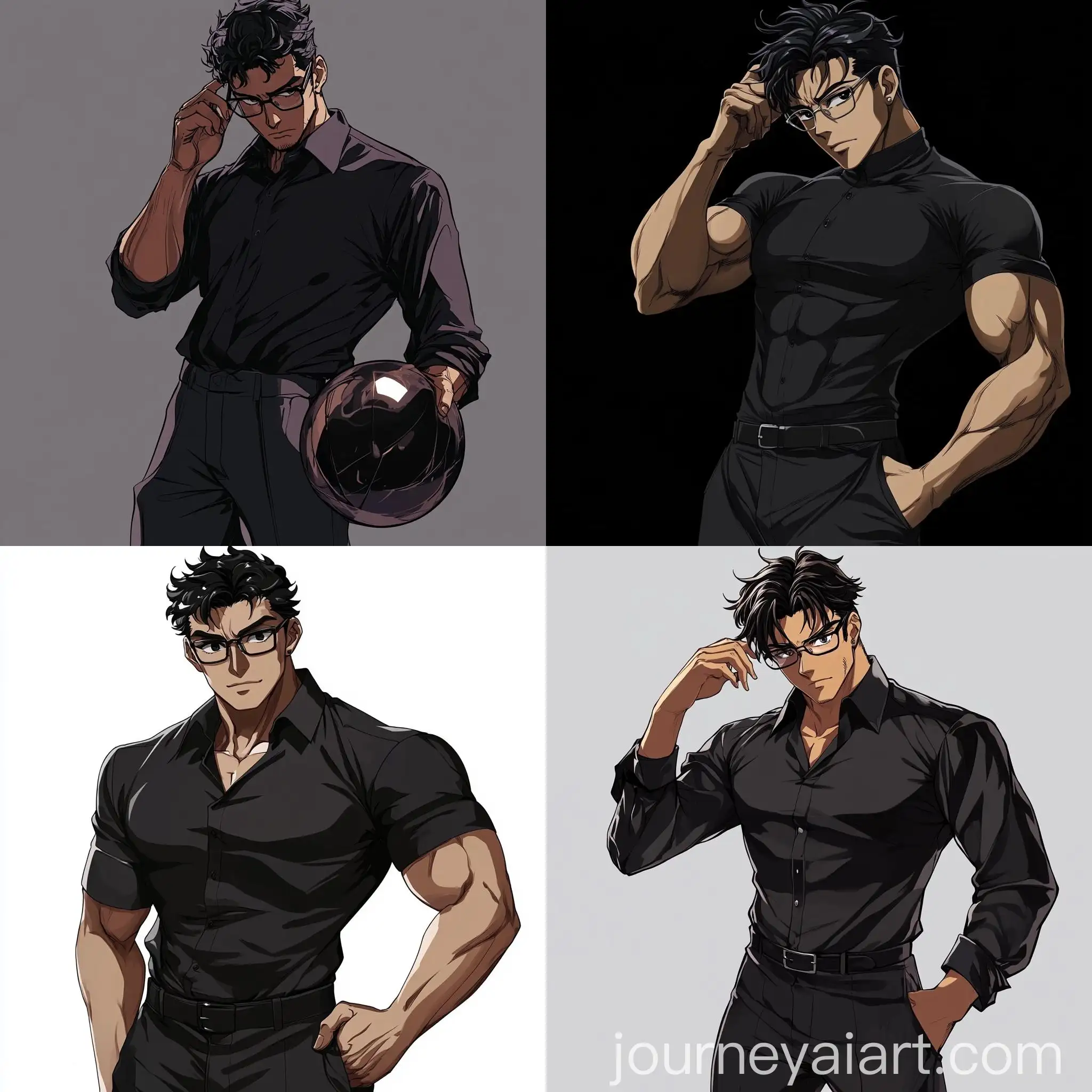 Confident-Man-with-Glasses-and-JoJo-Style-Stand