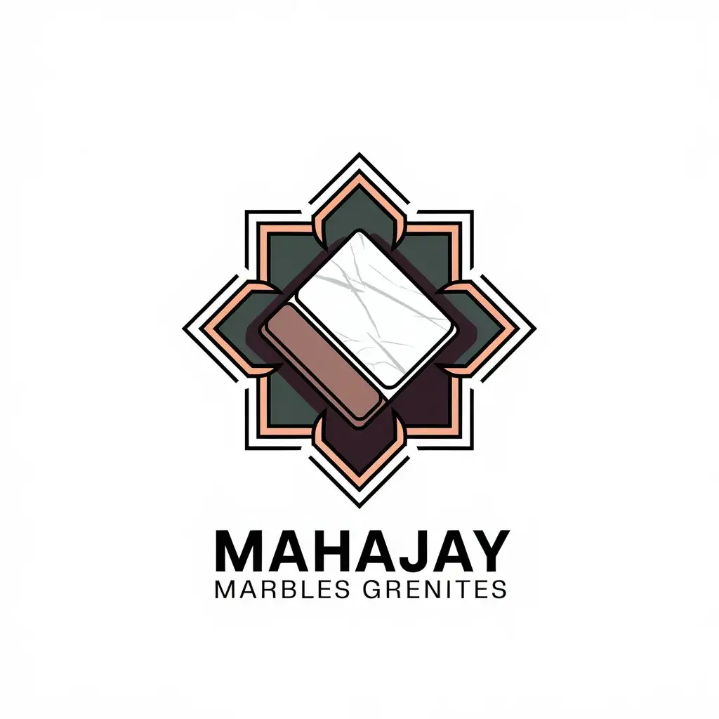 LOGO Design for Mahajay Marbles Grenites White Marbles Grenites with AnimeInspired Complex Design