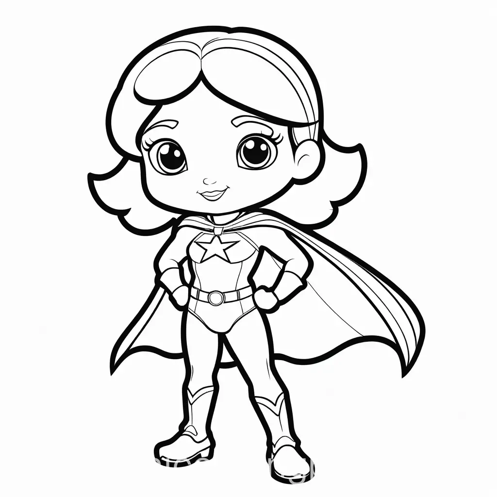 Hispanic-Kid-Superhero-Coloring-Page-Simplicity-and-Ample-White-Space