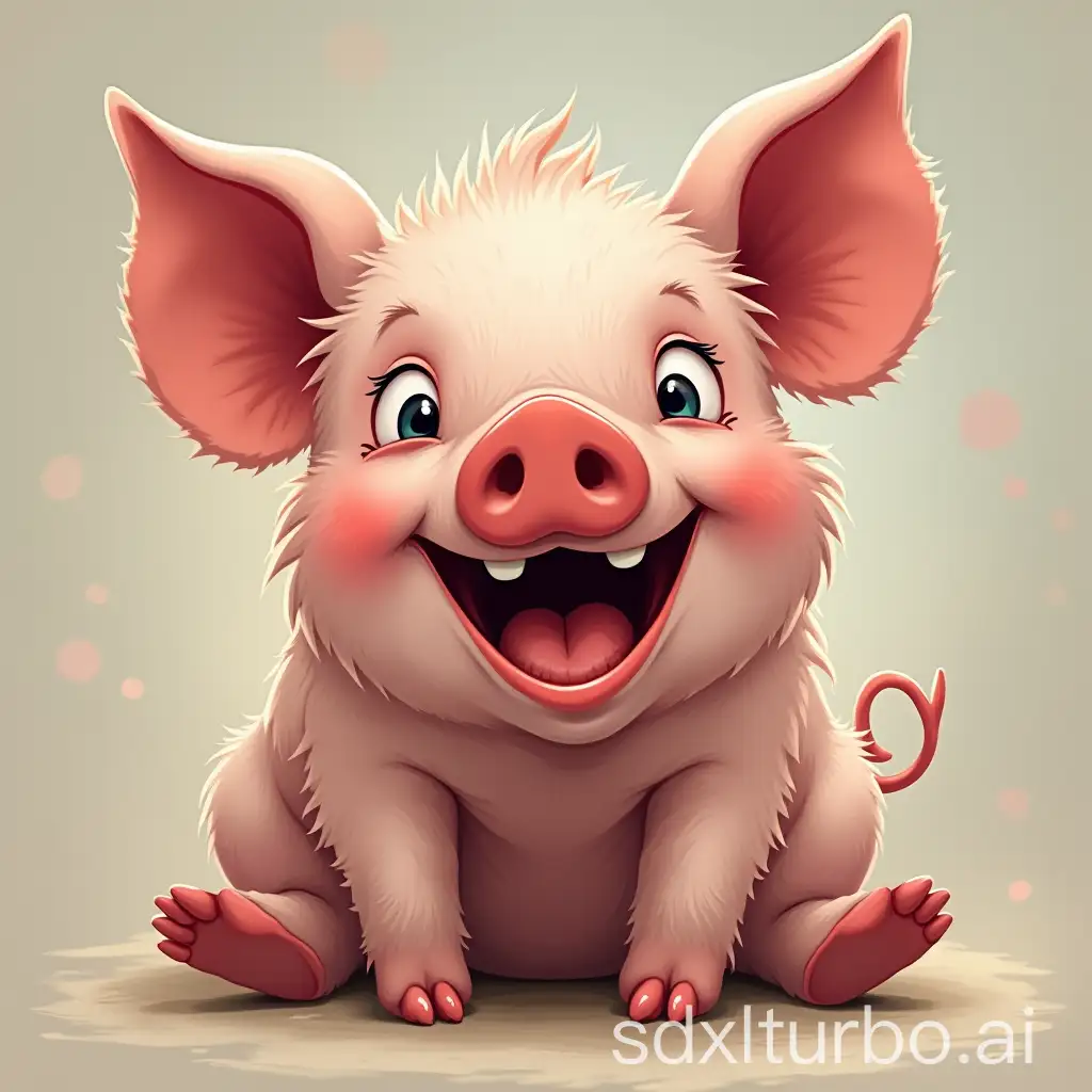 Joyful-Pig-Embracing-Life-in-a-Playful-Setting