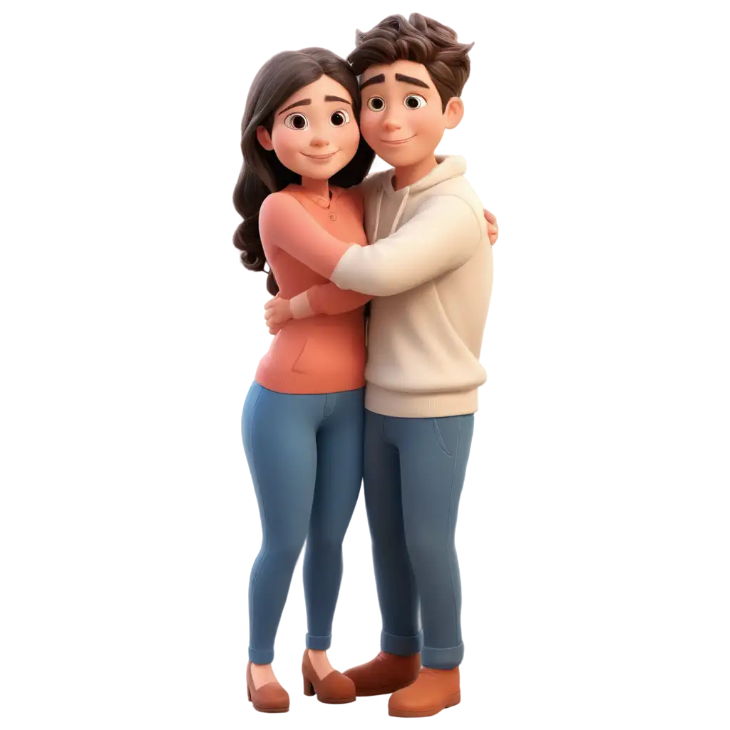 Cartoon-of-You-Two-in-a-Warm-Embrace-HighQuality-PNG-Image-for-Personal-and-Professional-Use