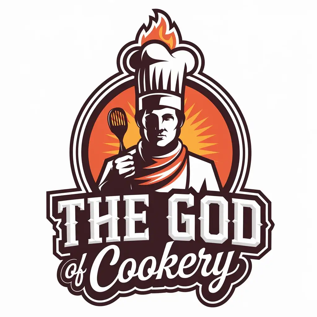 LOGO Design for The God of Cookery Vector Design for Restaurant Industry with Symbol and Clear Background