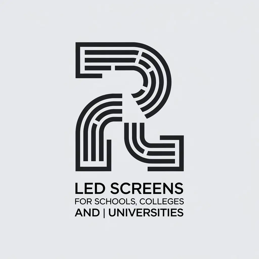 LOGO Design for LED Screens for Schools Colleges and Universities Minimalistic Vector with Educational Theme