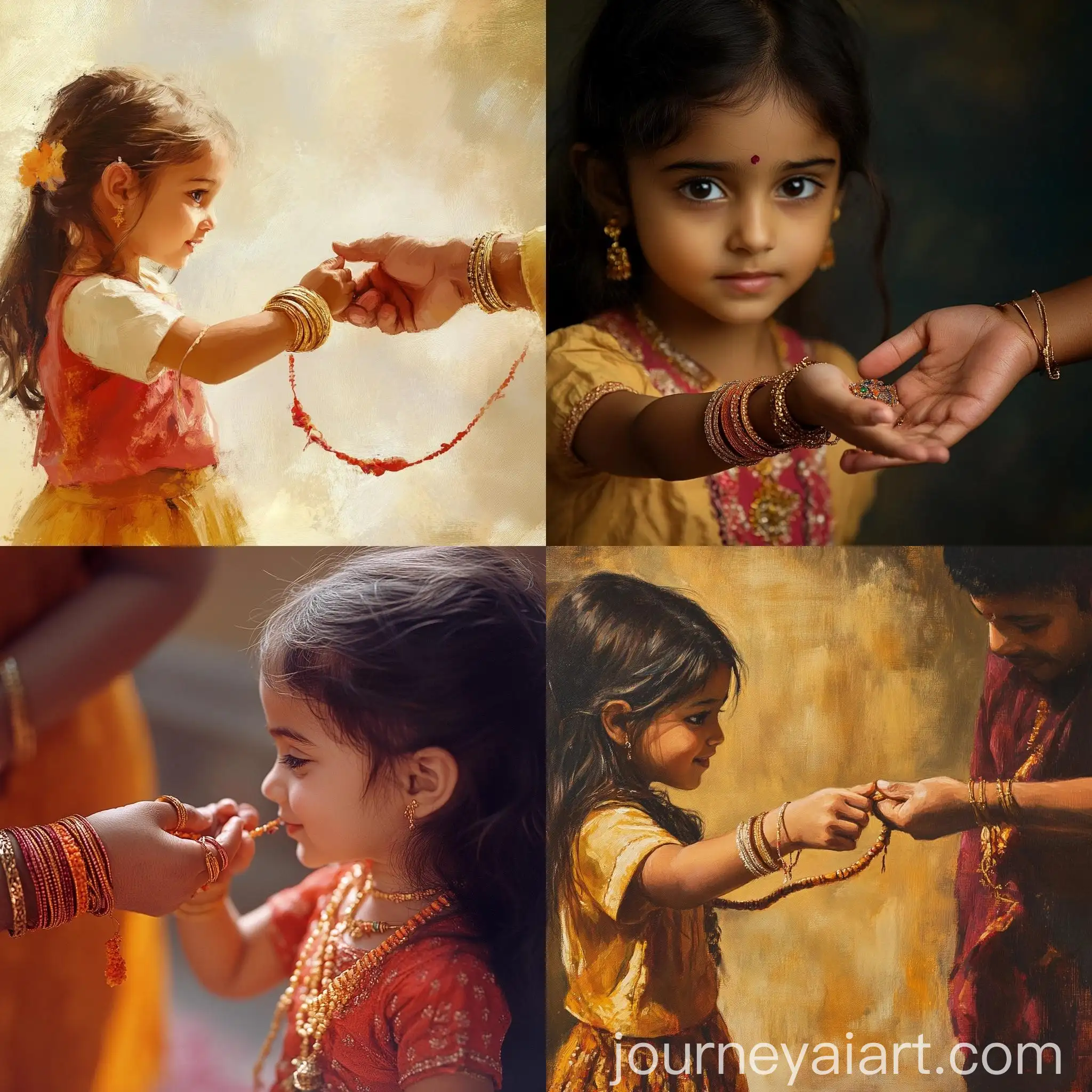 Sibling-Bonding-Little-Girl-Offering-Rakhi-to-Brother