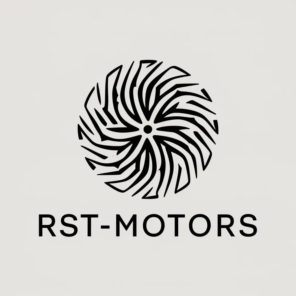 a vector logo design,with the text "RST-Motors", main symbol:intricate pattern,Moderate,be used in Automotive industry,clear background