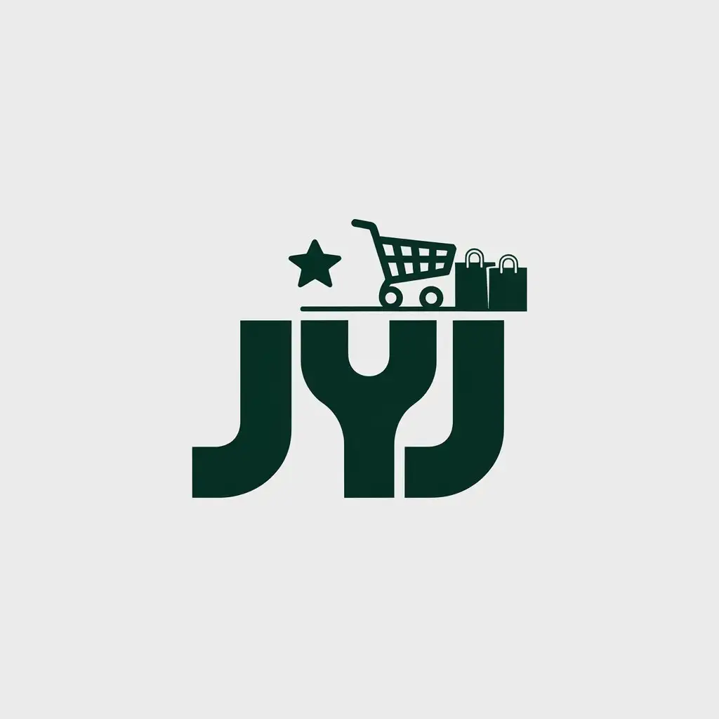 LOGO Design for JYJ Star and Initials Theme for Grocery Store