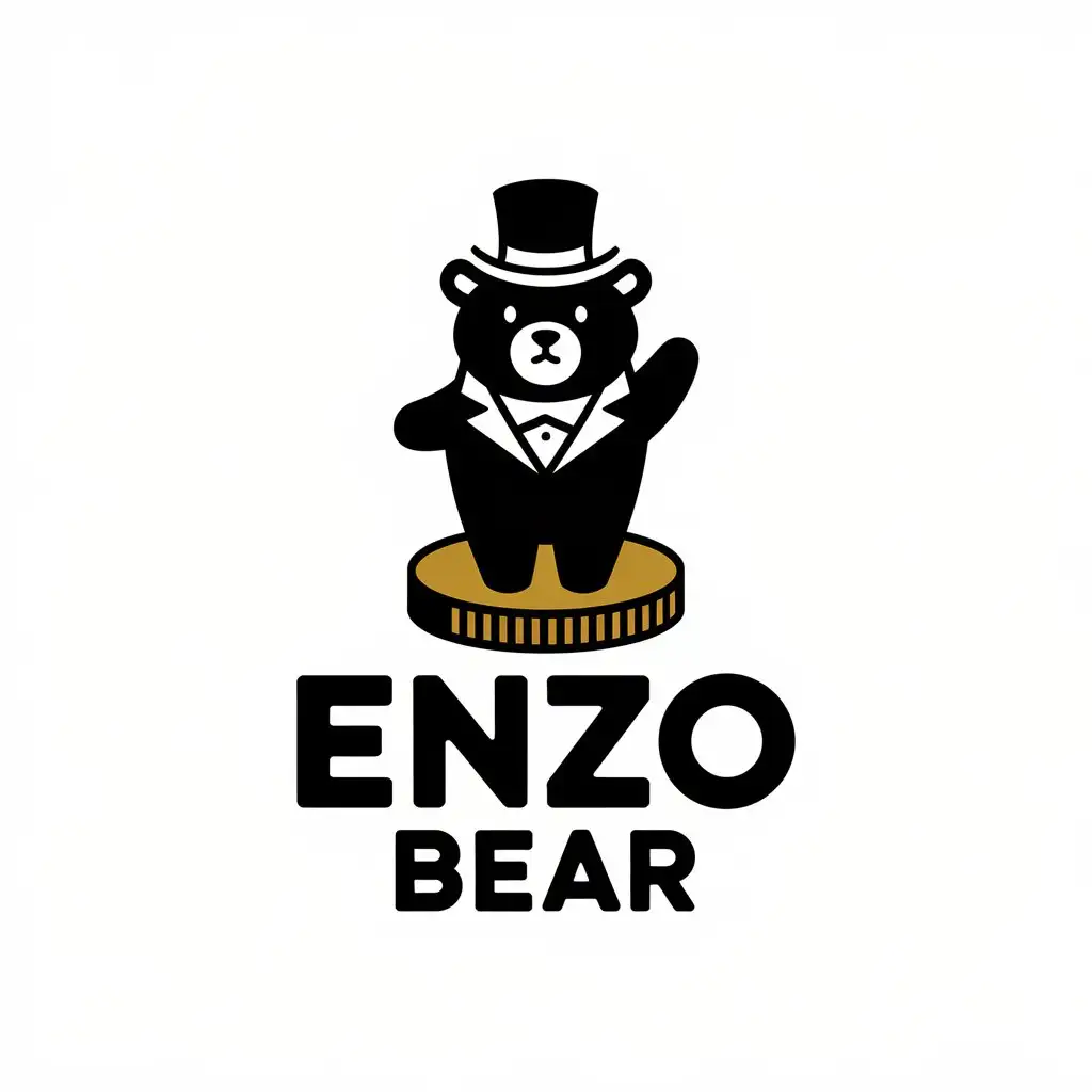 LOGO-Design-for-Enzo-Bear-Modern-Text-with-Bear-Symbol-for-Clothing-Industry