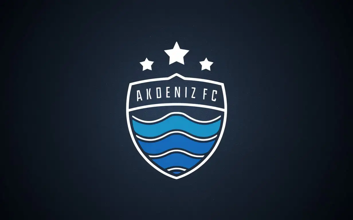 The Mediterranean FC on a canvas with 3 stars, with a sea in the logo inside