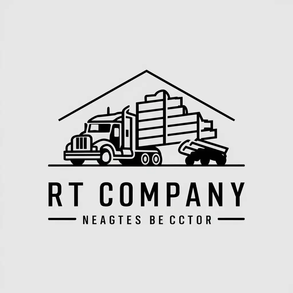 LOGO-Design-for-RT-COMPANY-Trucks-and-Timber-Theme-in-Vector-Style