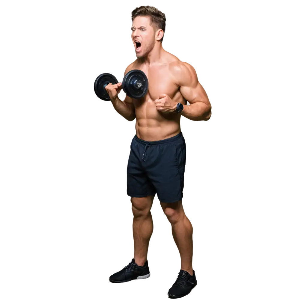 Strong-Man-Curling-a-Dumbbell-PNG-Intense-Workout-Scene