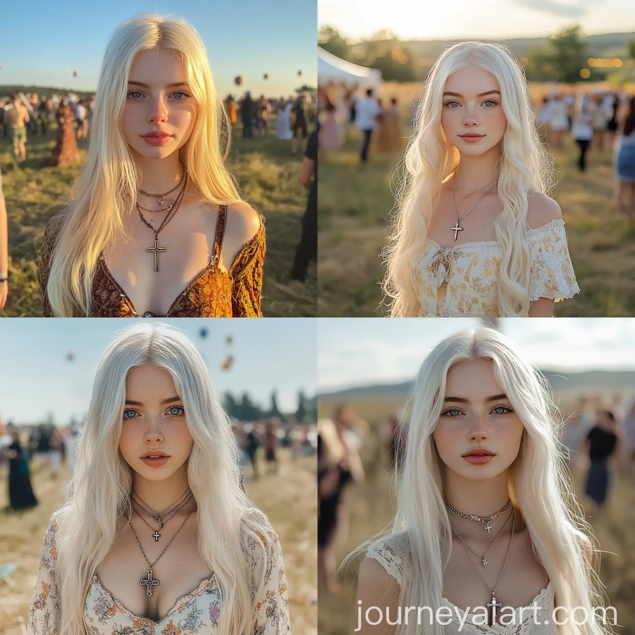 Celebration-in-a-Field-Young-Woman-Amidst-Festivities