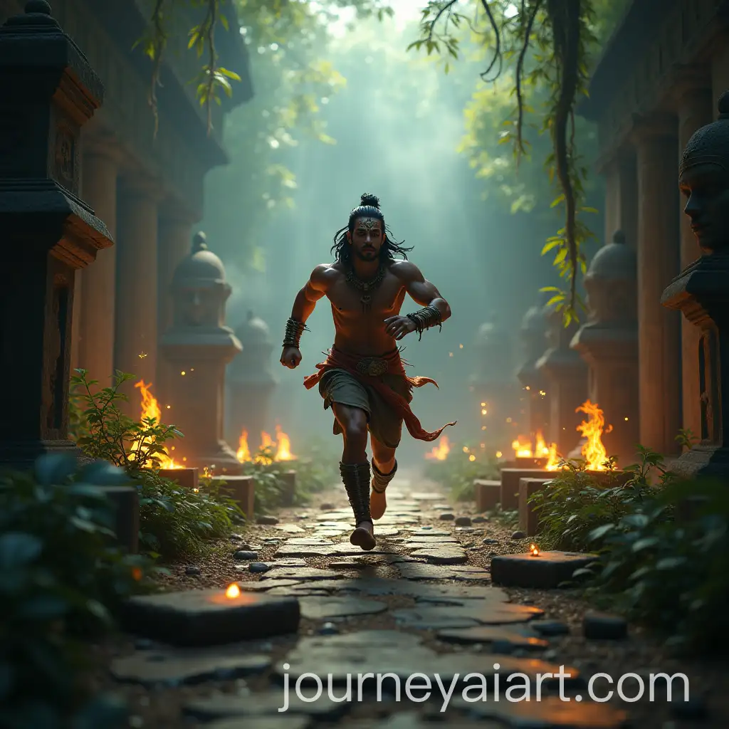 Tribal-Warrior-Running-ThroughAI-Image-Expansion-Jungle-Temple-Ruins-with-Mystical-Elements