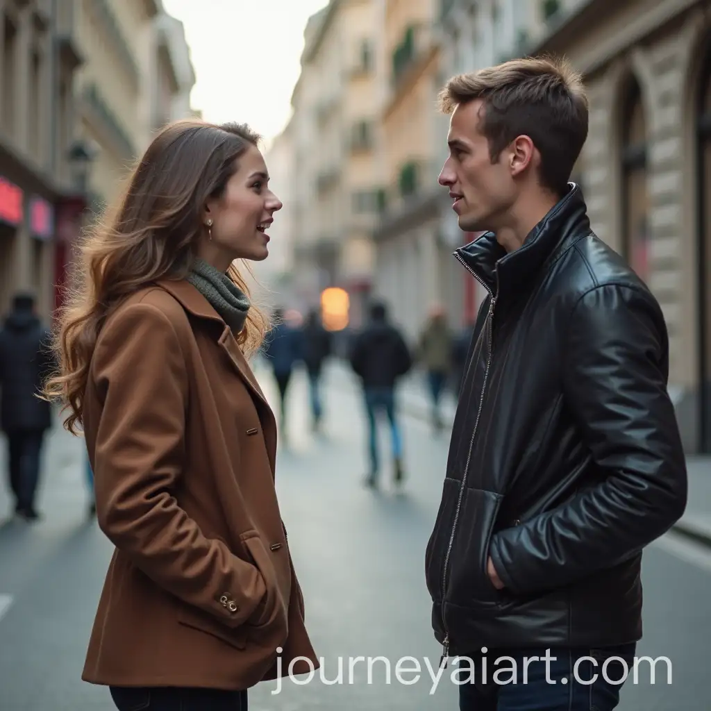 Young-Woman-Shouting-at-Upset-Man-on-City-Street
