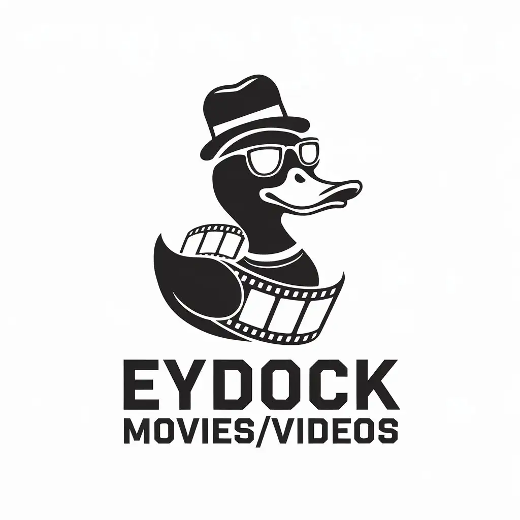 LOGO-Design-for-Eydock-MoviesVideos-Playful-Duck-Theme-in-Entertainment-Industry