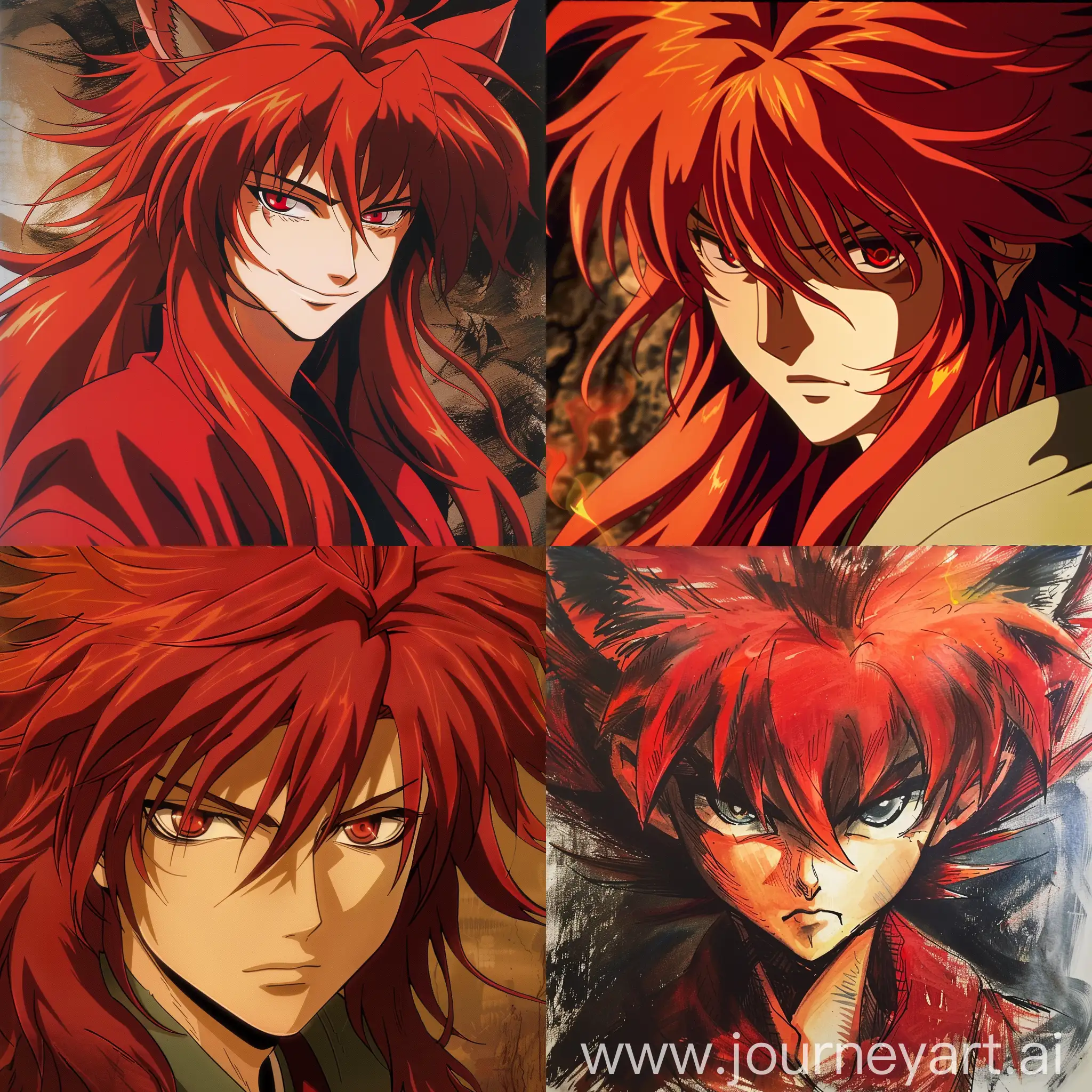 Kurama-from-Yu-Yu-Hakusho-Anime-Character-Art