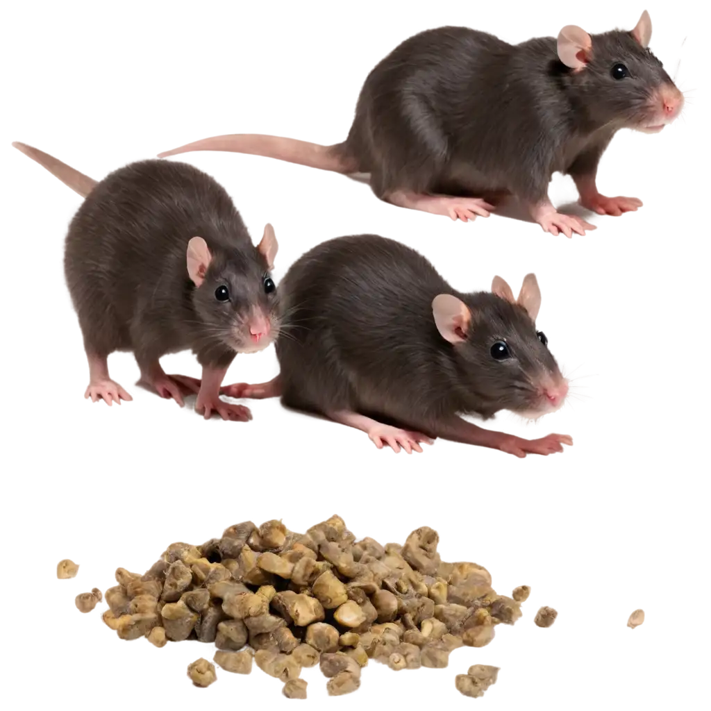 HighQuality-PNG-of-Rats-Eating-on-the-Floor-for-Enhanced-Visual-Appeal