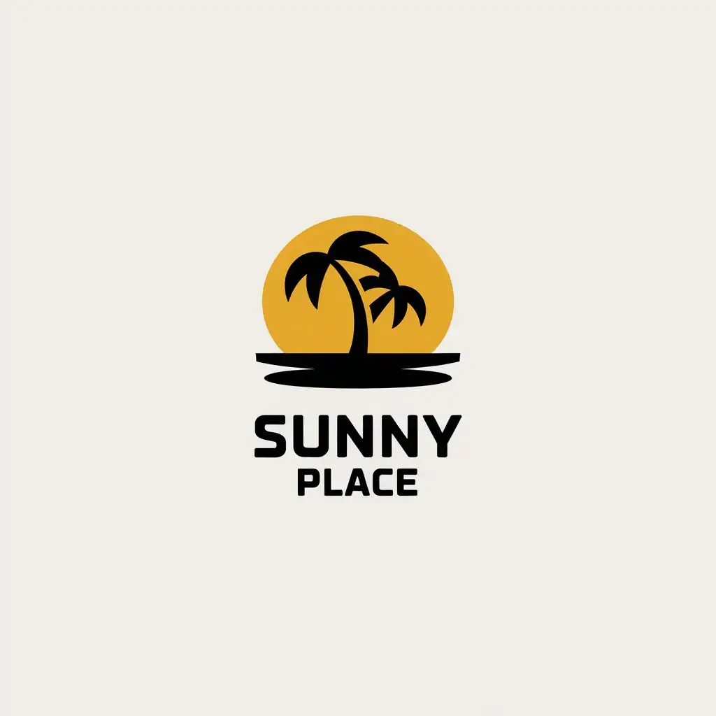 LOGO-Design-for-Sunny-Place-Minimalistic-Vector-Design-with-Palm-Tree-Symbol