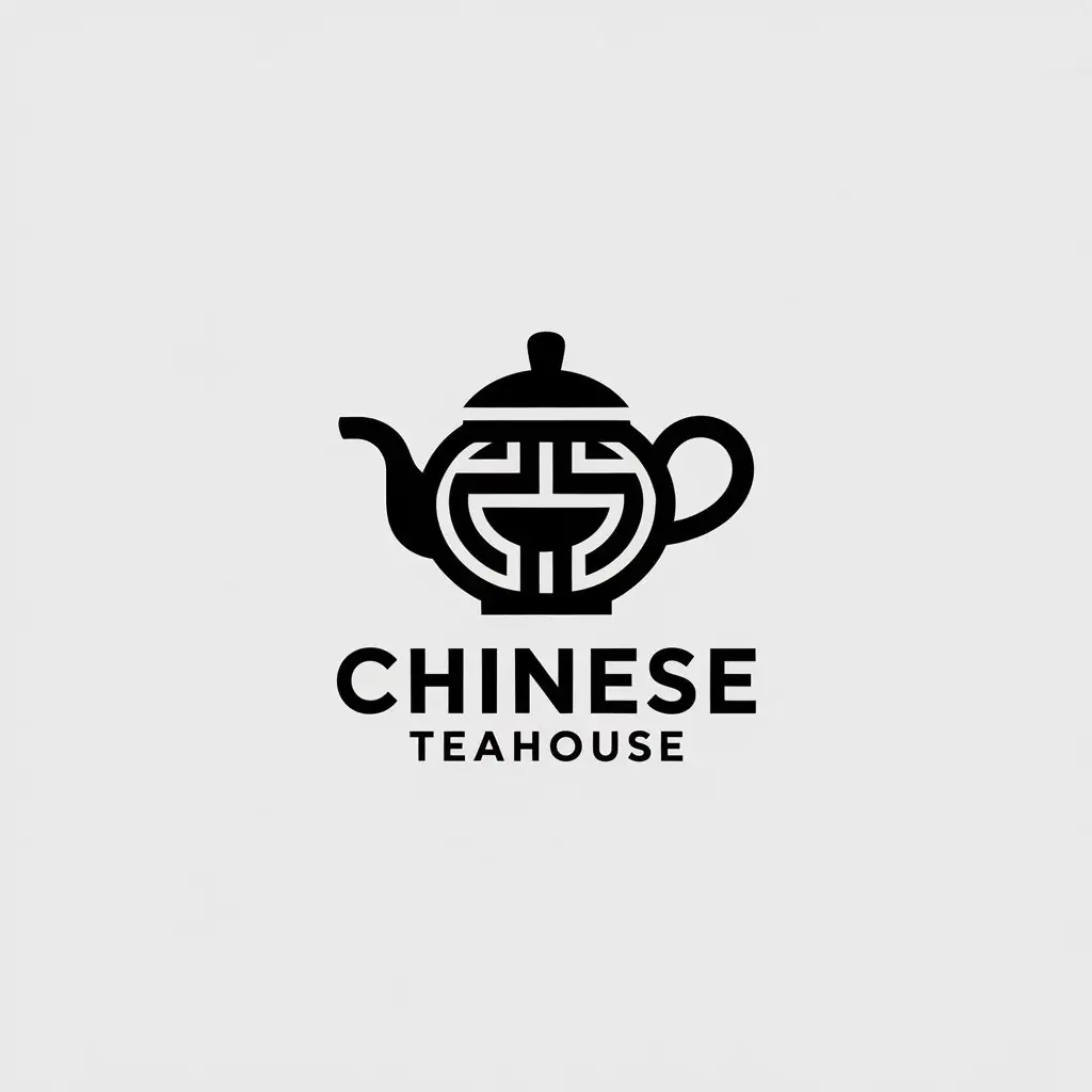 LOGO Design for Chinese Teahouse Minimalistic Vector Design for Restaurant Industry