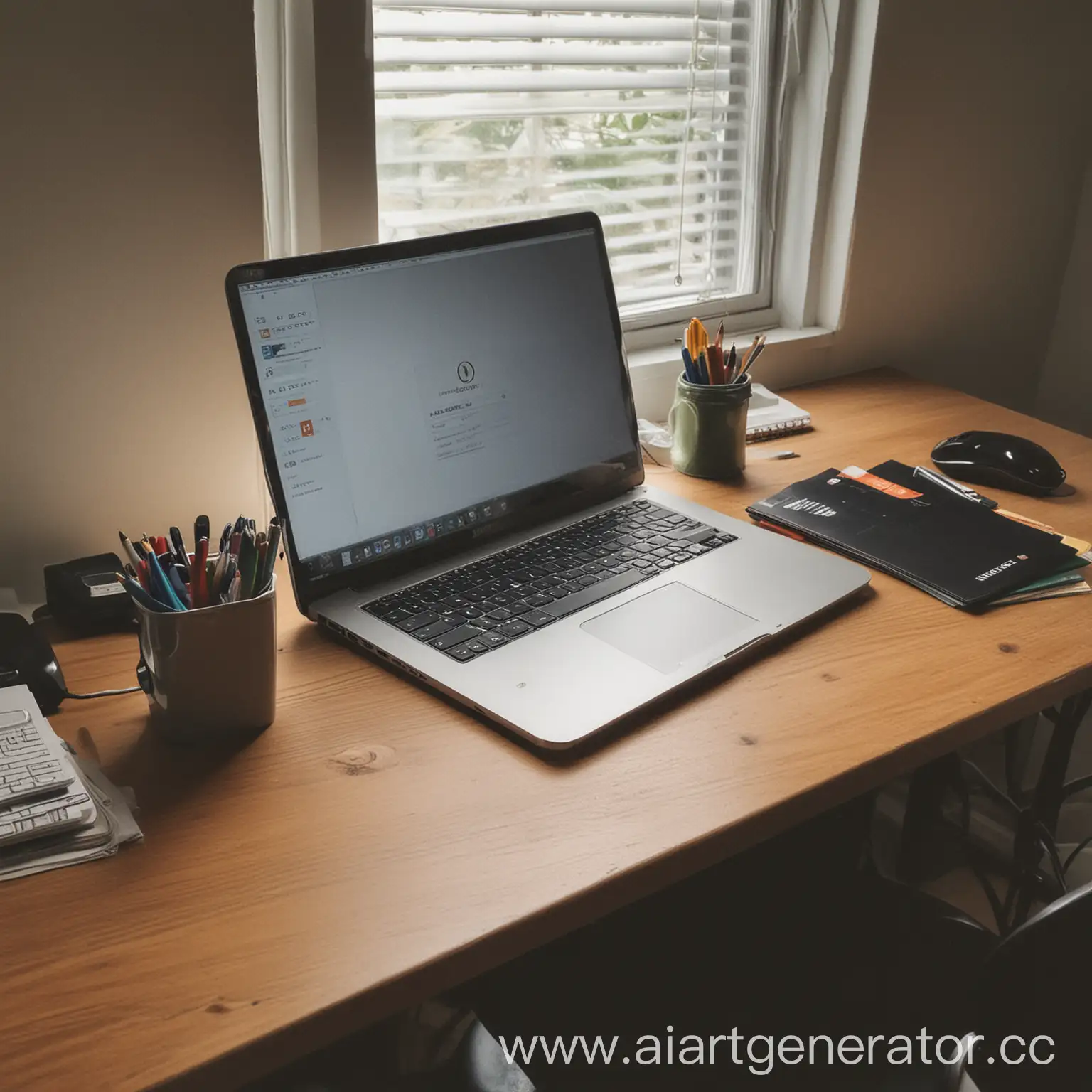 Office-Workspace-with-Laptop-and-Desk