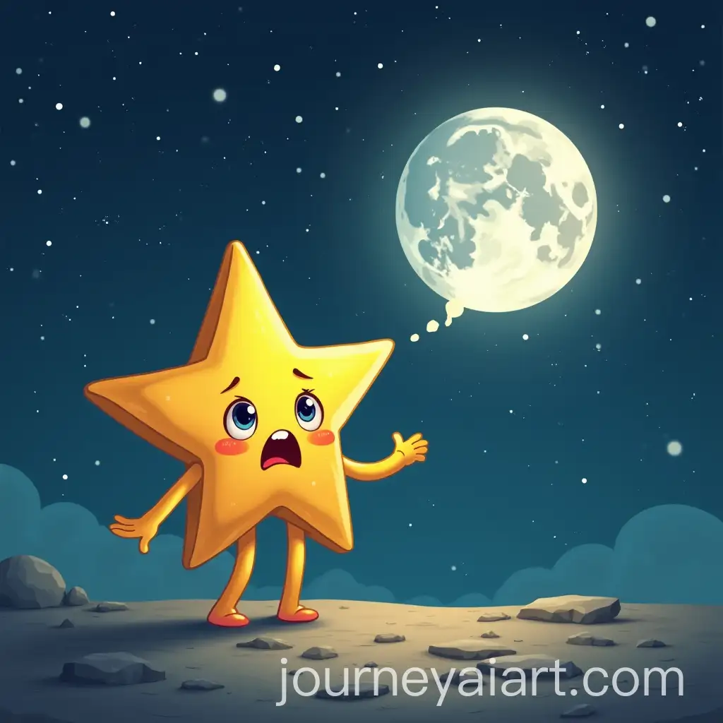 Cartoon-Style-Star-and-Moon-Conversing-in-Space