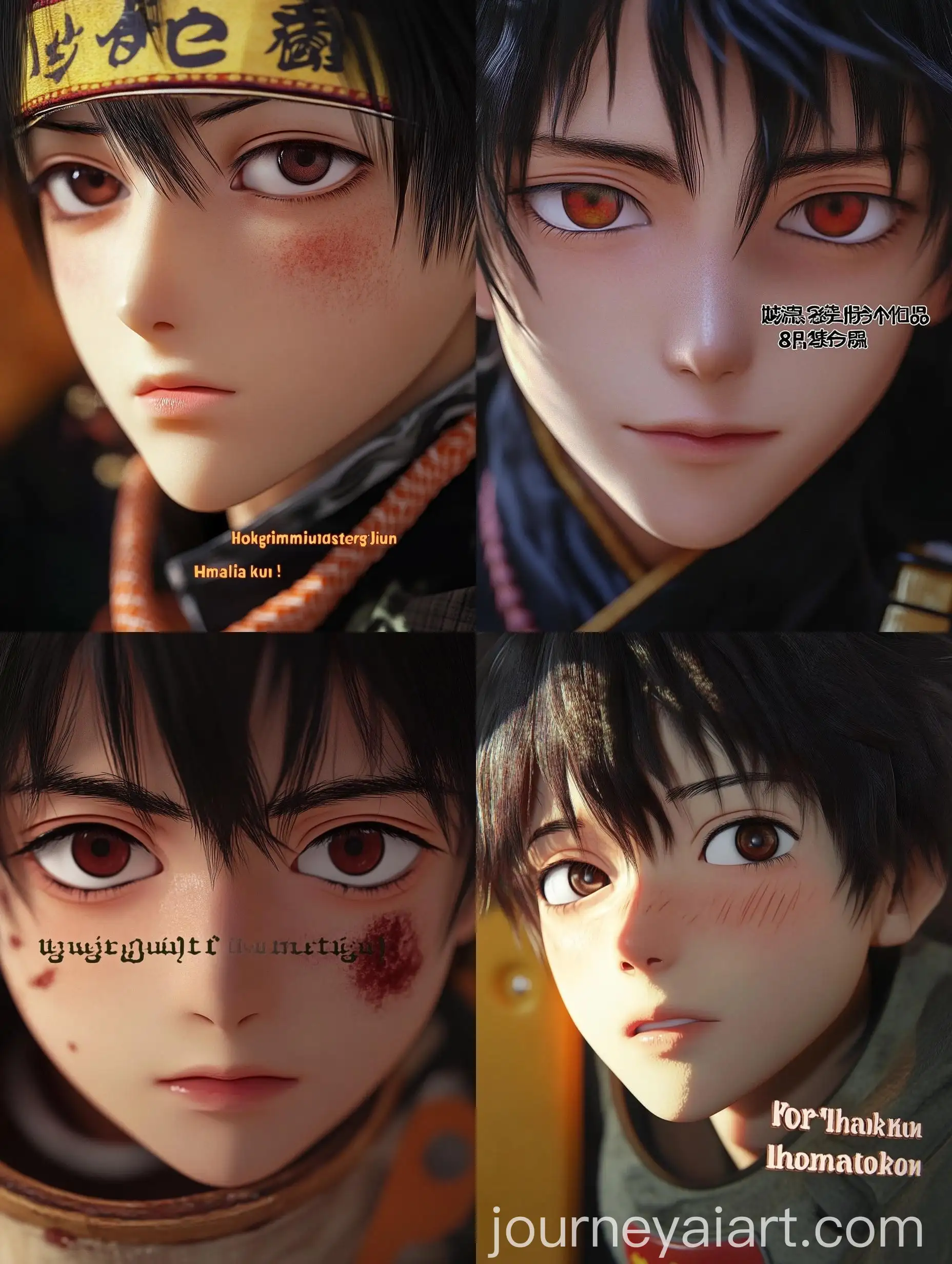 CloseUp-Shot-of-Young-Male-Wearing-Traditional-Hanbok-Attire