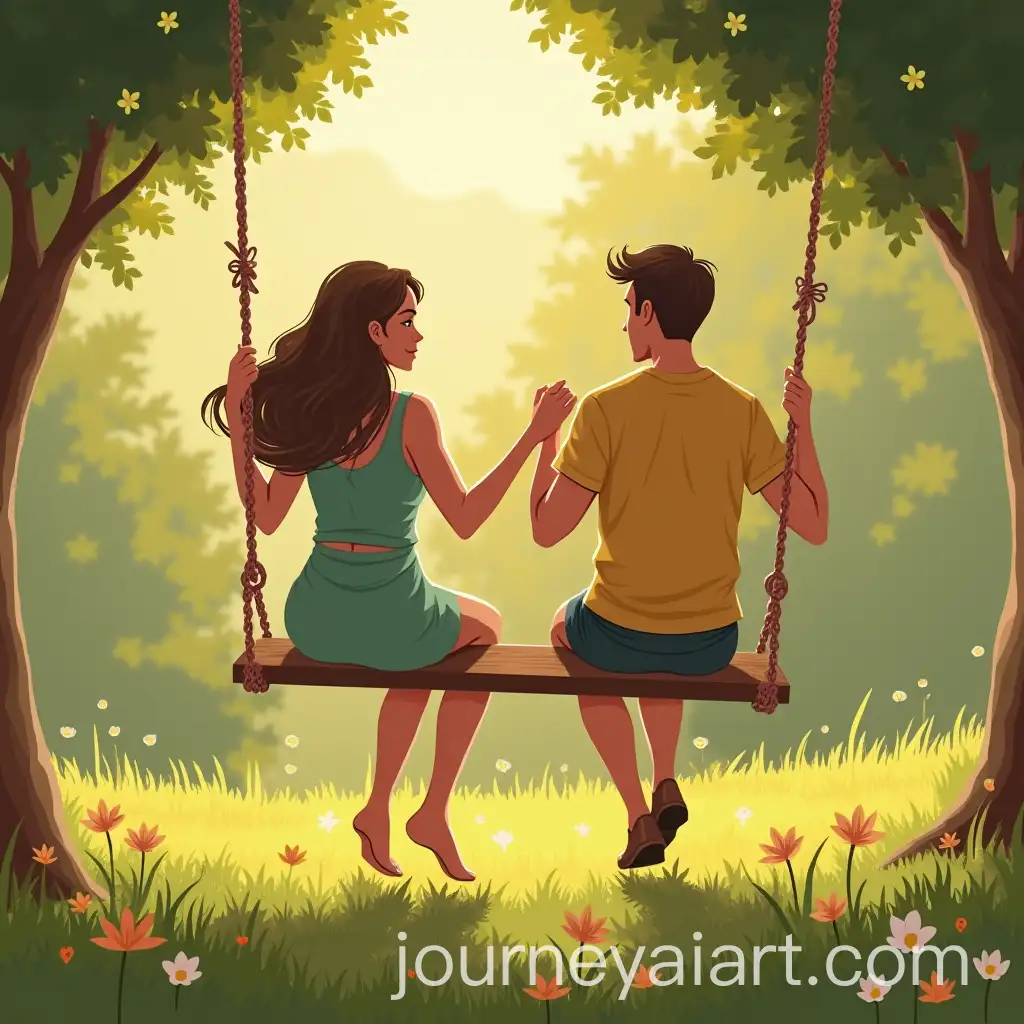 Two-Lovers-Swinging-Together-on-a-Perfect-Summer-Day