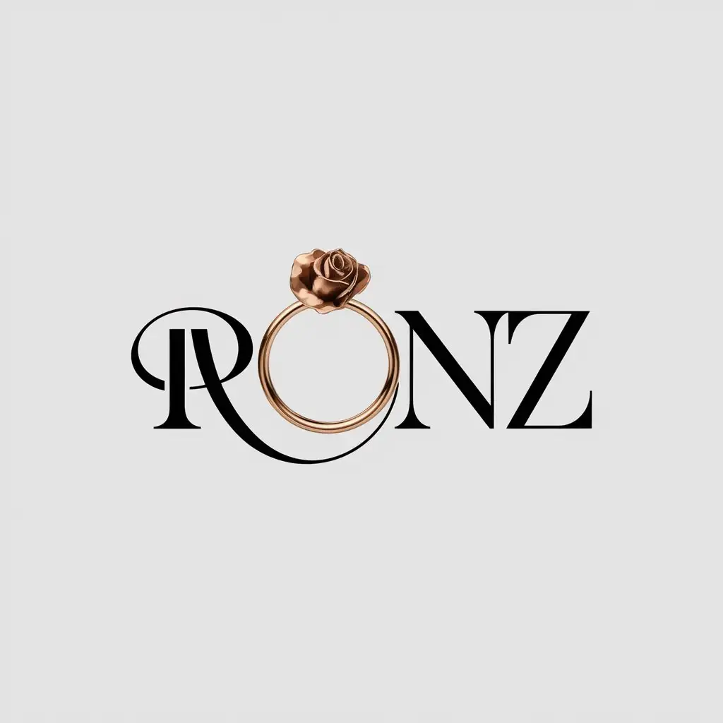 LOGO Design for Ronz Luxurious Gold with Elegant Symbol for Wedding and Party Accessories