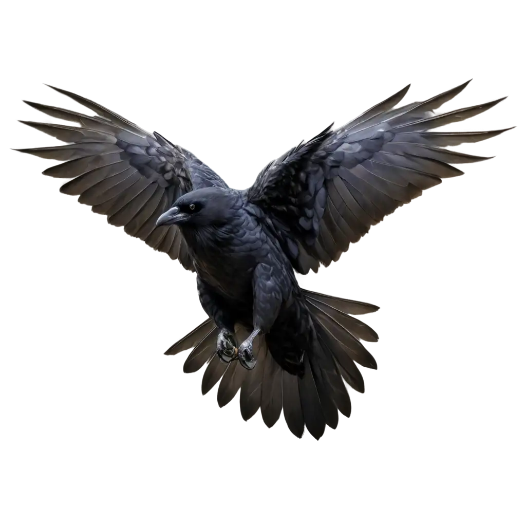 Majestic-Crow-in-MidFlight-PNG-Powerful-Elegant-and-Realistic-Image-for-Multiple-Uses