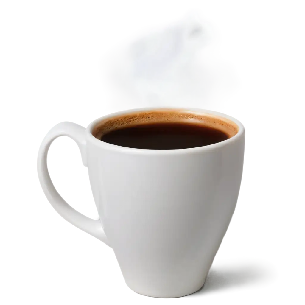 White-Cup-with-Hot-Coffee-and-Steaming-Steam-HighQuality-PNG-Image-for-Clear-Visual-Appeal