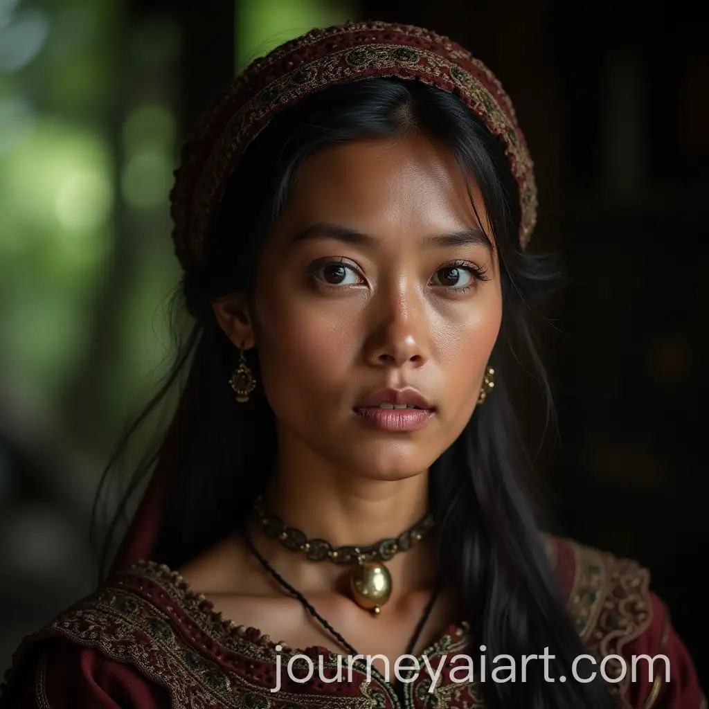 Portrait-of-a-Strong-Acehnese-Woman-in-AI-Image-Prompt-Expansion16th-Century-Warrior-Outfit