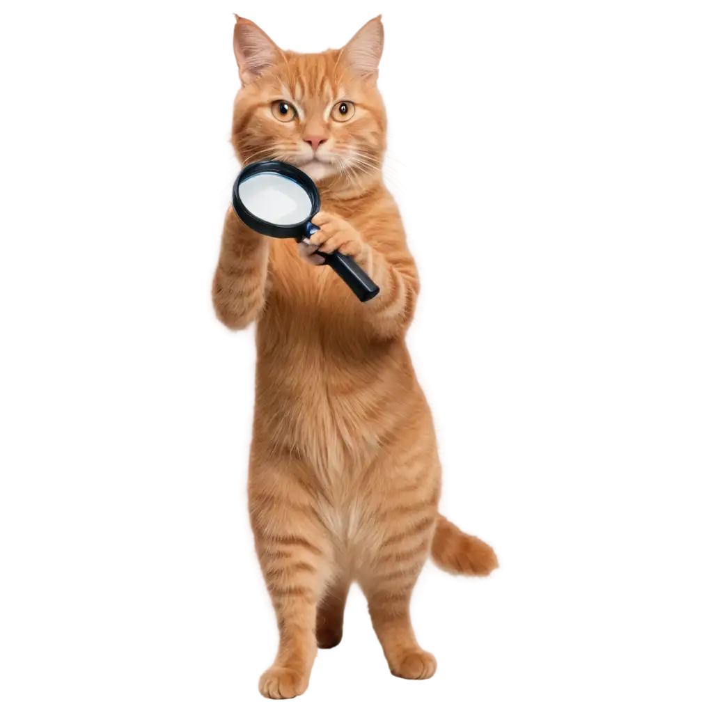 Cat-with-Magnifying-Glass-PNG-Perfect-for-Creative-and-Fun-Projects