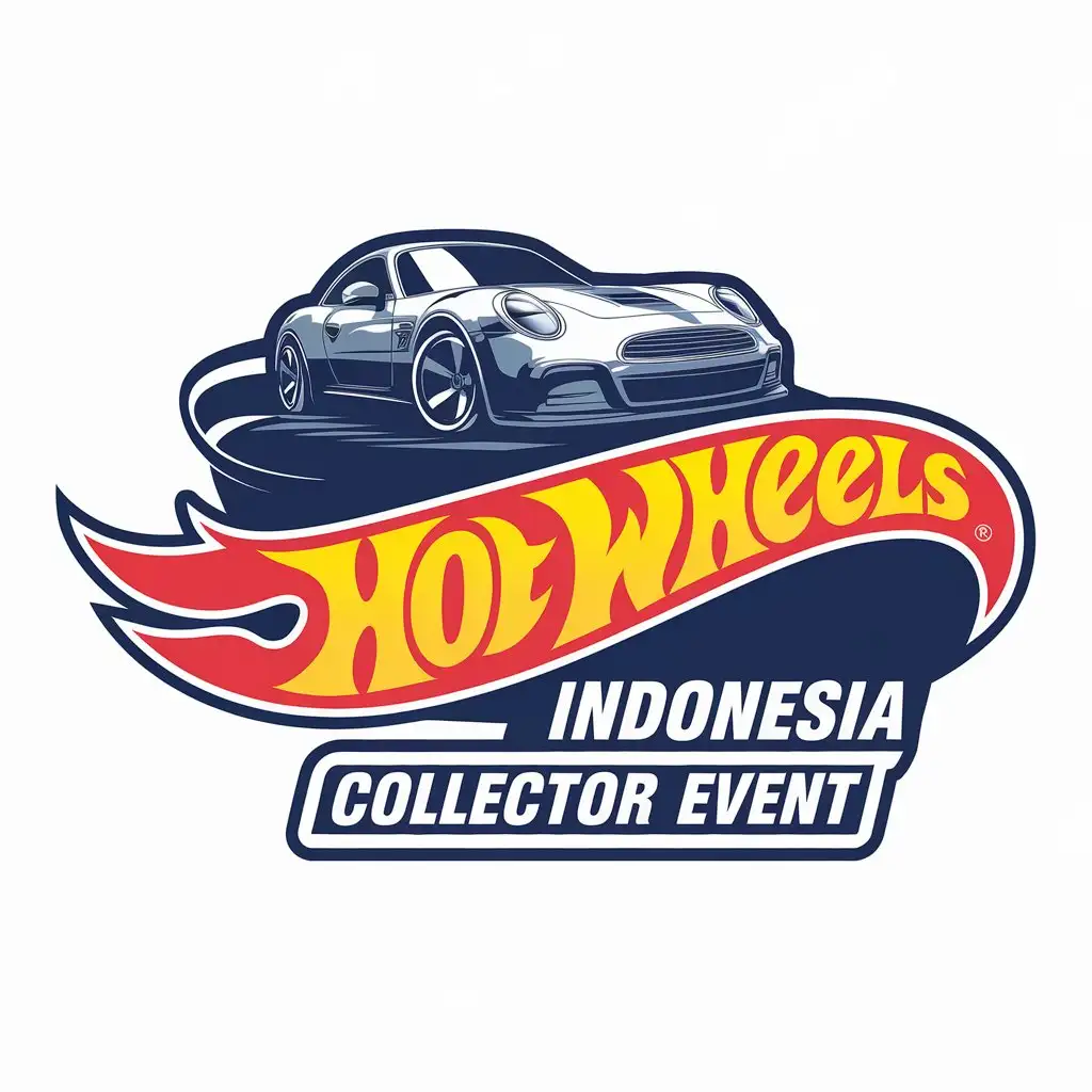 LOGO Design for Hot Wheels Indonesia Collector Event Bold Modern and Dynamic with Iconic Hot Wheels Theme