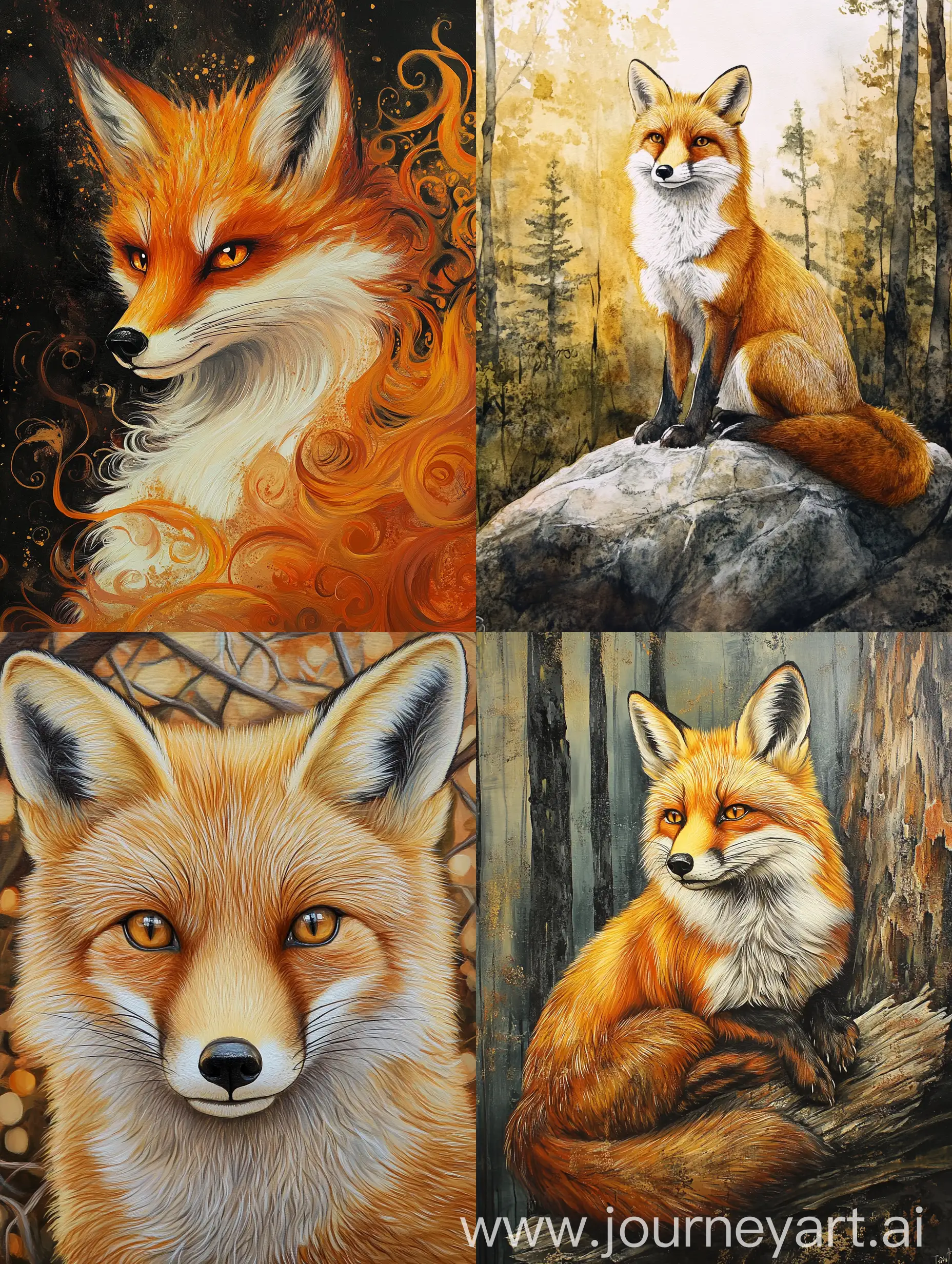 Vibrant-Orange-Fox-in-Forest-Habitat