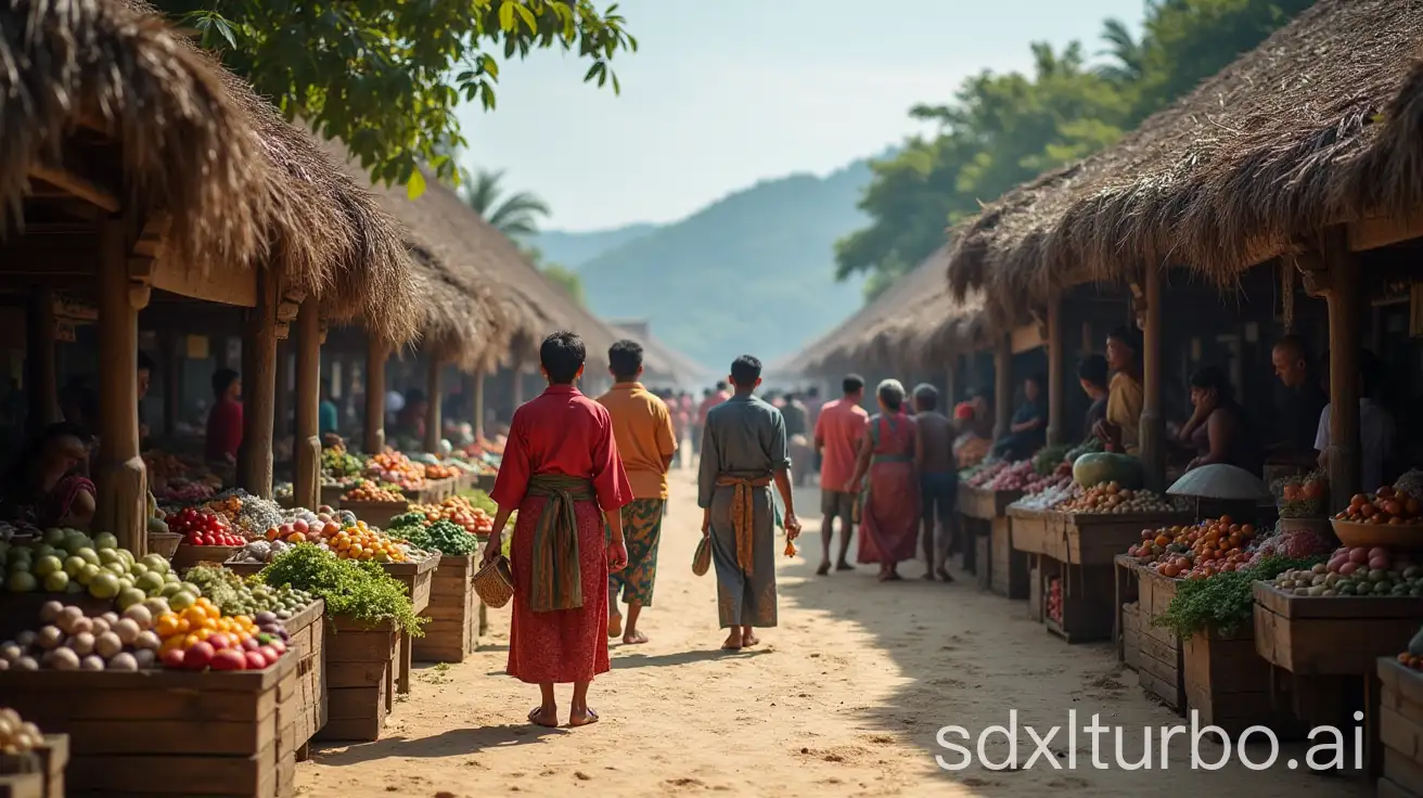 Ancient-Javanese-Kingdom-Market-Traders-by-the-Beach