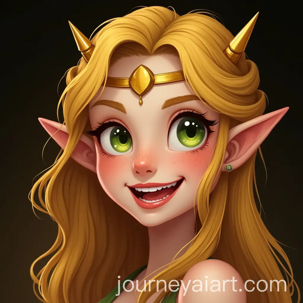 Enchanting-Elf-Woman-with-Gold-Freckles-and-Pierced-Ears