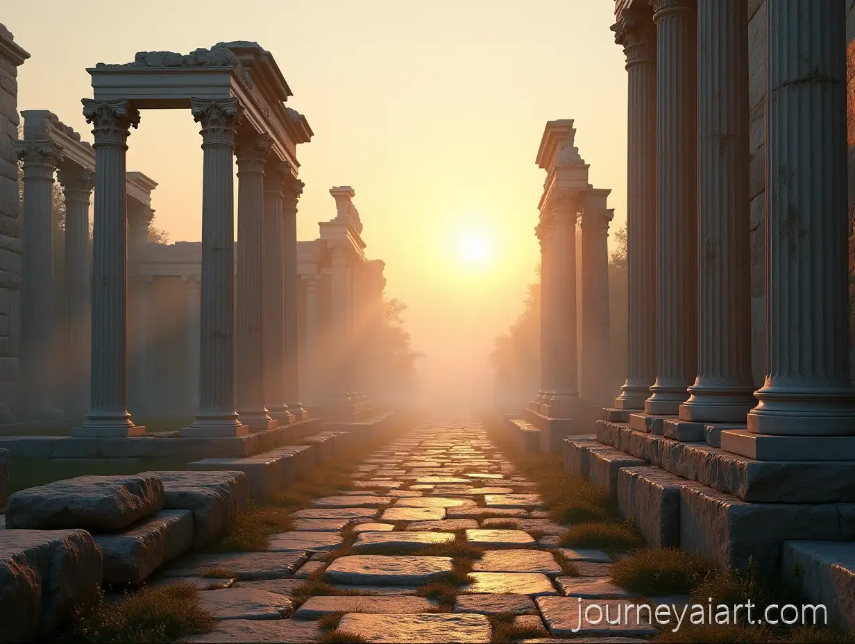 Ruins-of-Ancient-Roman-TempleAncient-Roman-Temple-Ruins-with-Marble-Columns-and-Morning-Mist