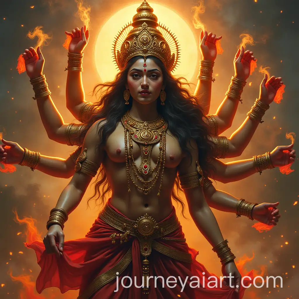 Goddess-Durga-Devi-Portrait-in-Divine-Glory