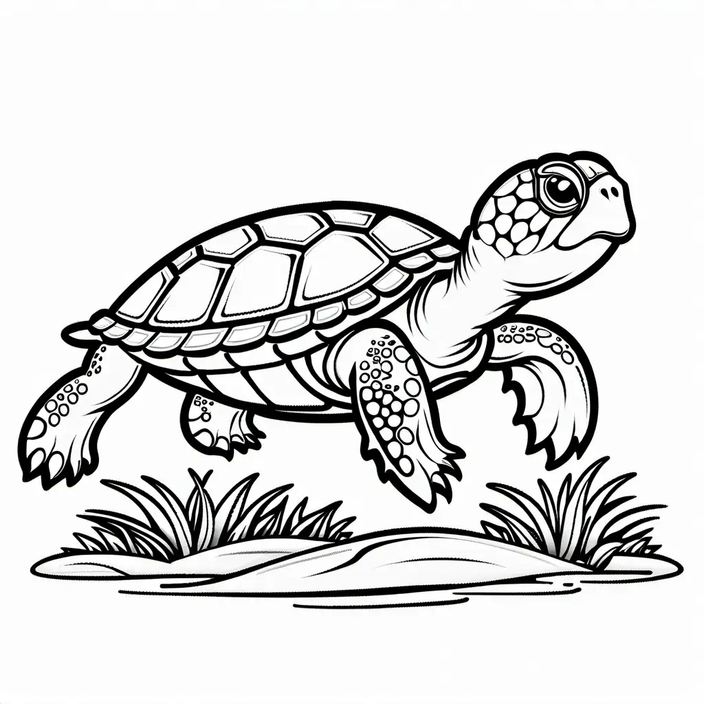 Teenage-Turtle-Playing-Baseball-Coloring-Page