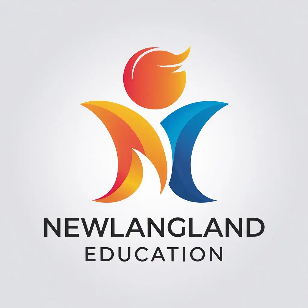 a vector logo design,with the text "newlangland education", main symbol:child,Moderate,be used in Education industry,clear background