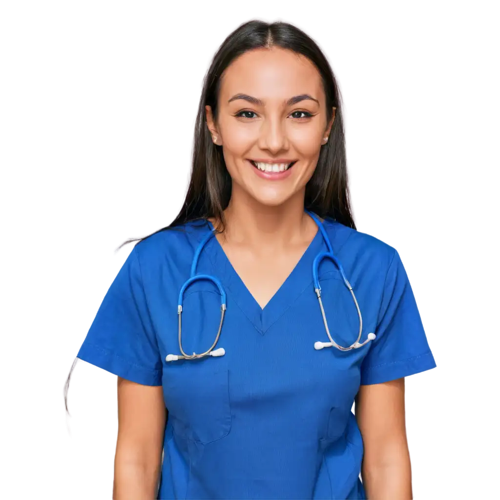 Stunning-PNG-Image-of-a-Nurse-Blue-Uniform-Stethoscope-and-Warm-Smile