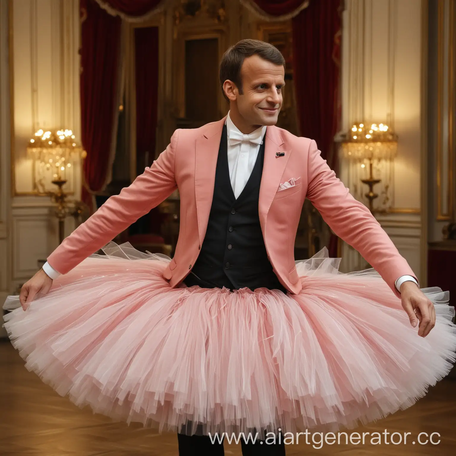 Macron en tutu danseuse de l'opera