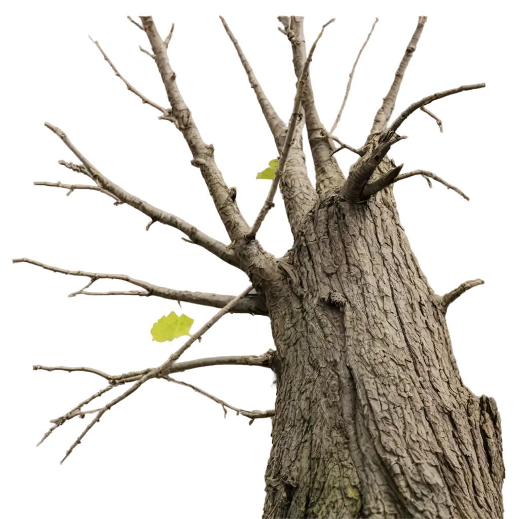 Tree-Trunk-Cut-Halfway-PNG-Image-with-Branches-and-Leaves-Perfect-for-Nature-and-Environmental-Designs