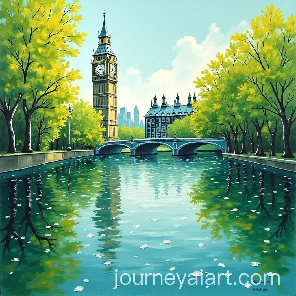 Vibrant-Day-in-London-with-Big-Ben-and-Lake-View