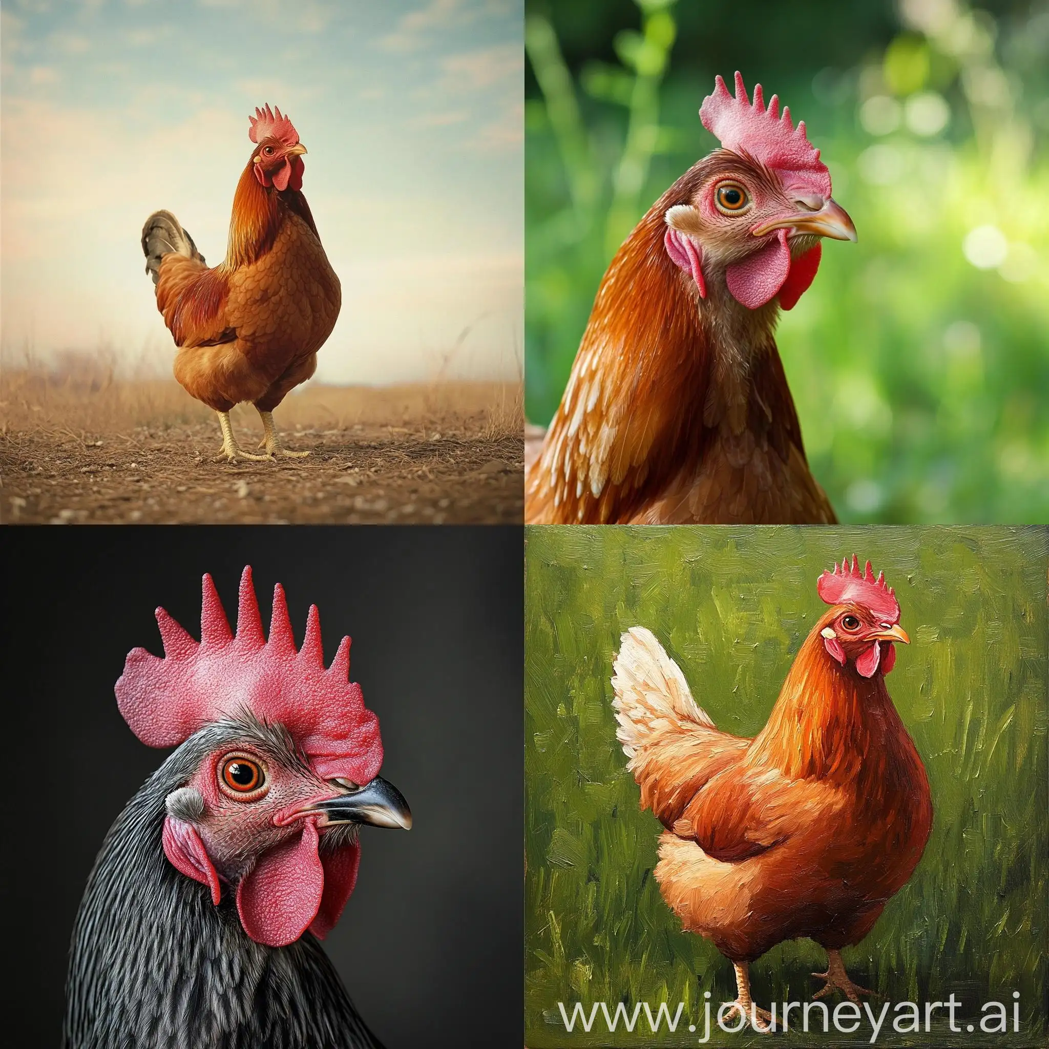 Colorful-Rooster-Portrait-in-Square-Format