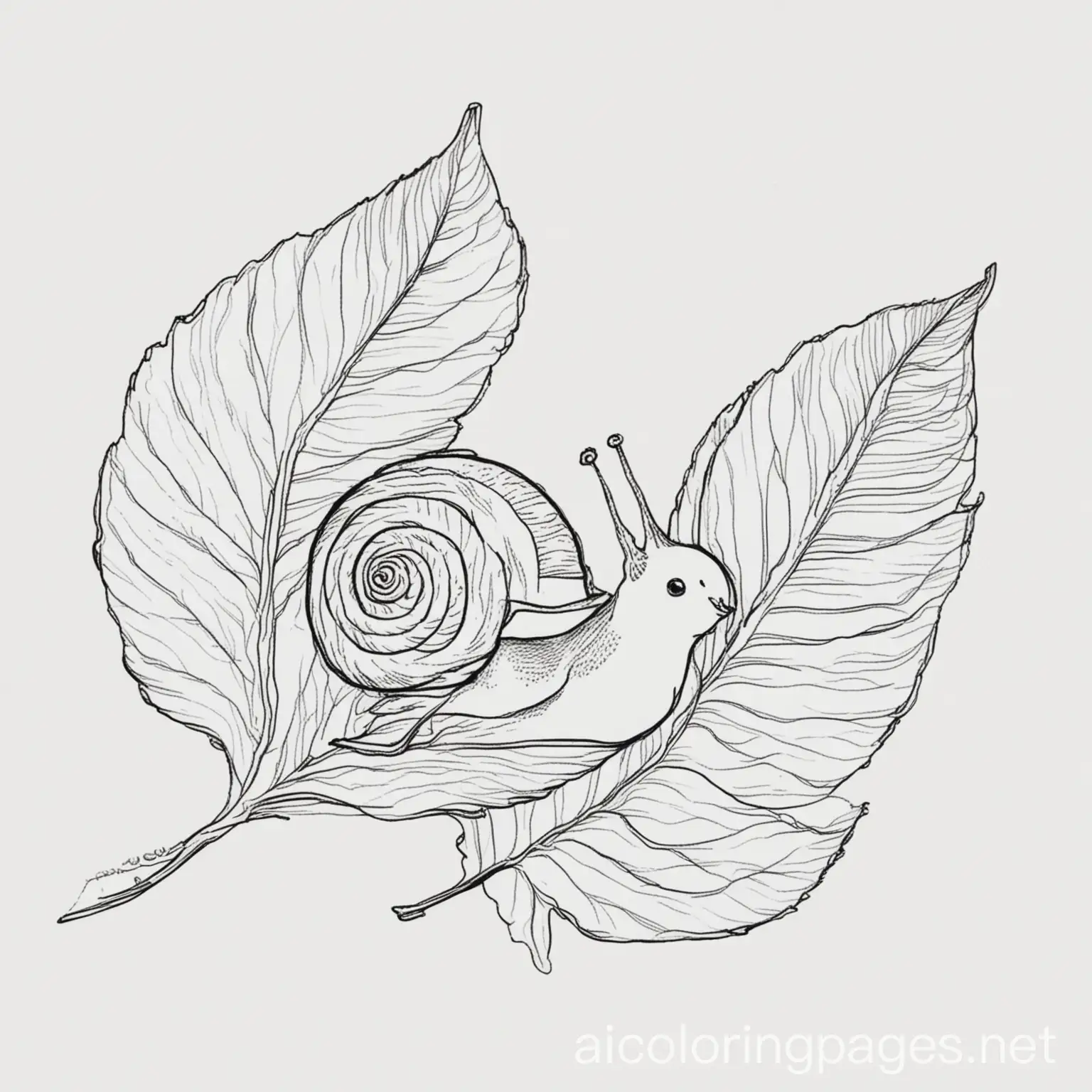 Snail-on-a-Leaf-Coloring-Page-for-Relaxation-and-Creativity