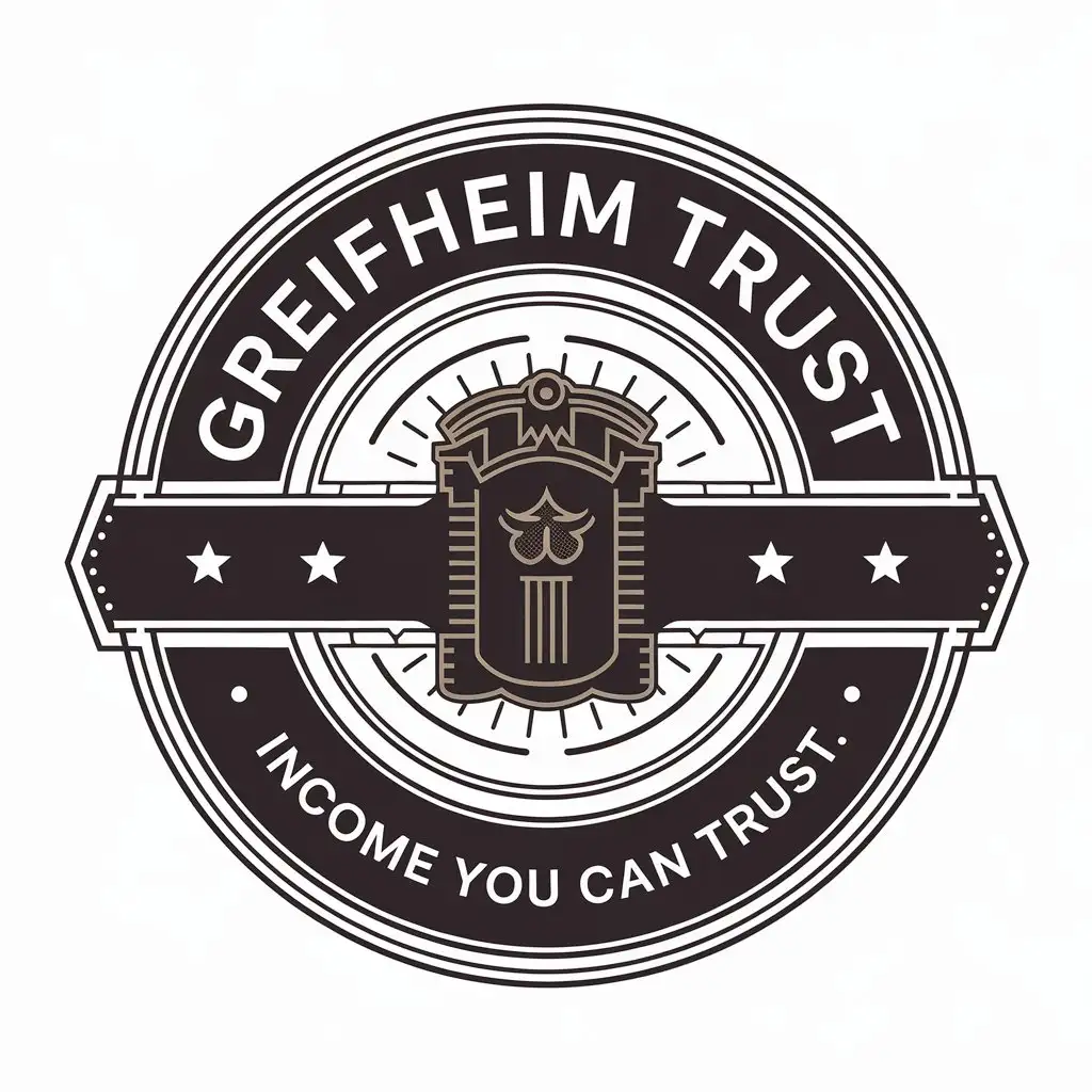 a vector logo design,with the text "Greifheim Trust", main symbol:Logo of a company that sells profitable deposits. The company's slogan is: "Income you can trust.",complex,be used in Finance industry,clear background