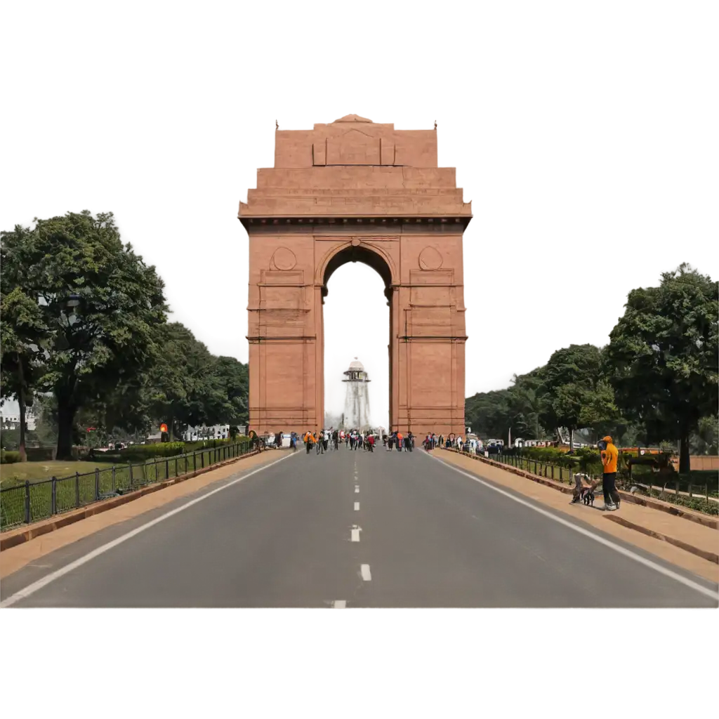 Explore-India-Gate-in-Stunning-PNG-Format-Capture-the-Iconic-Monument-with-Clarity