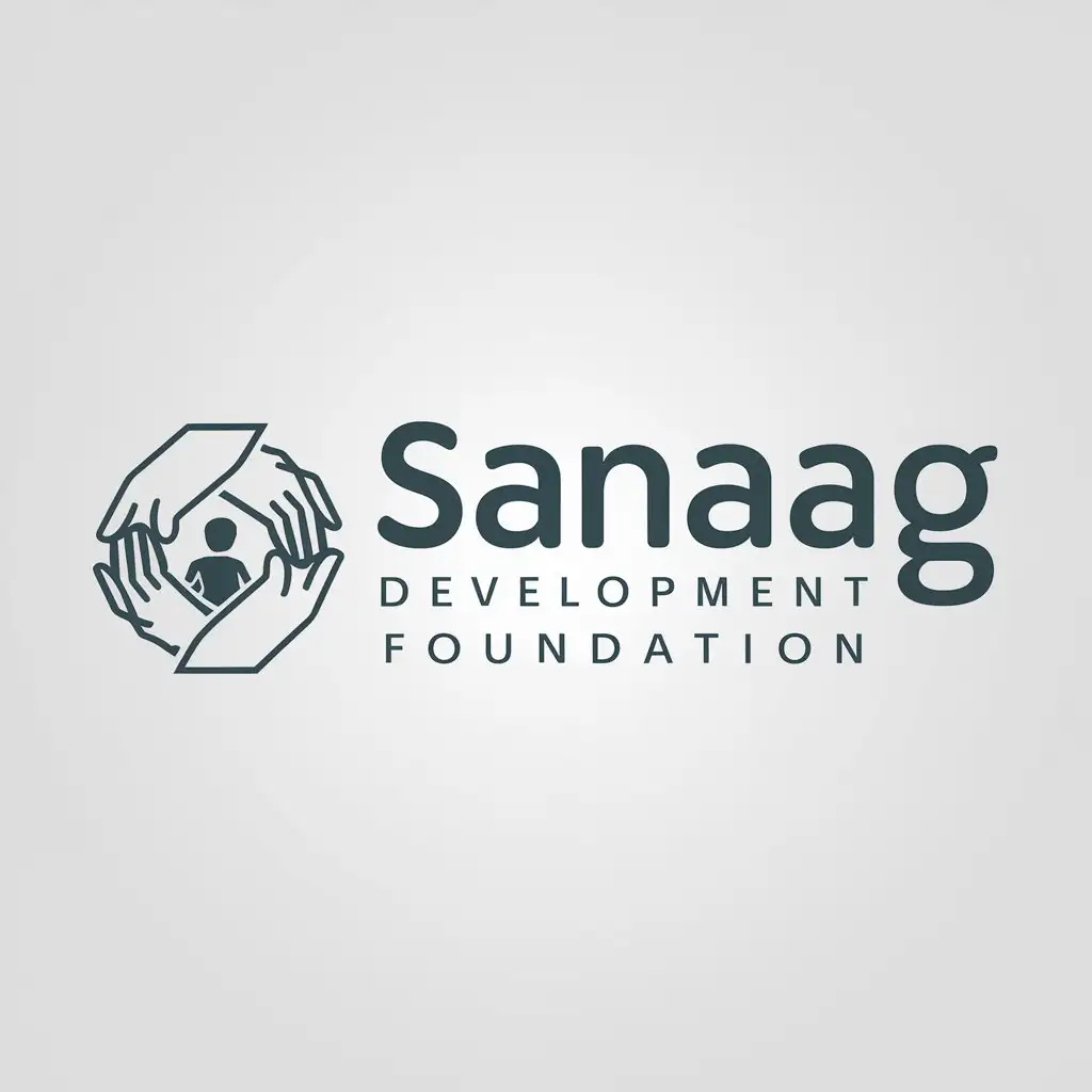 LOGO Design for Sanaag Development Foundation Hands Helping Each Other Symbol with Social and Environmental Focus