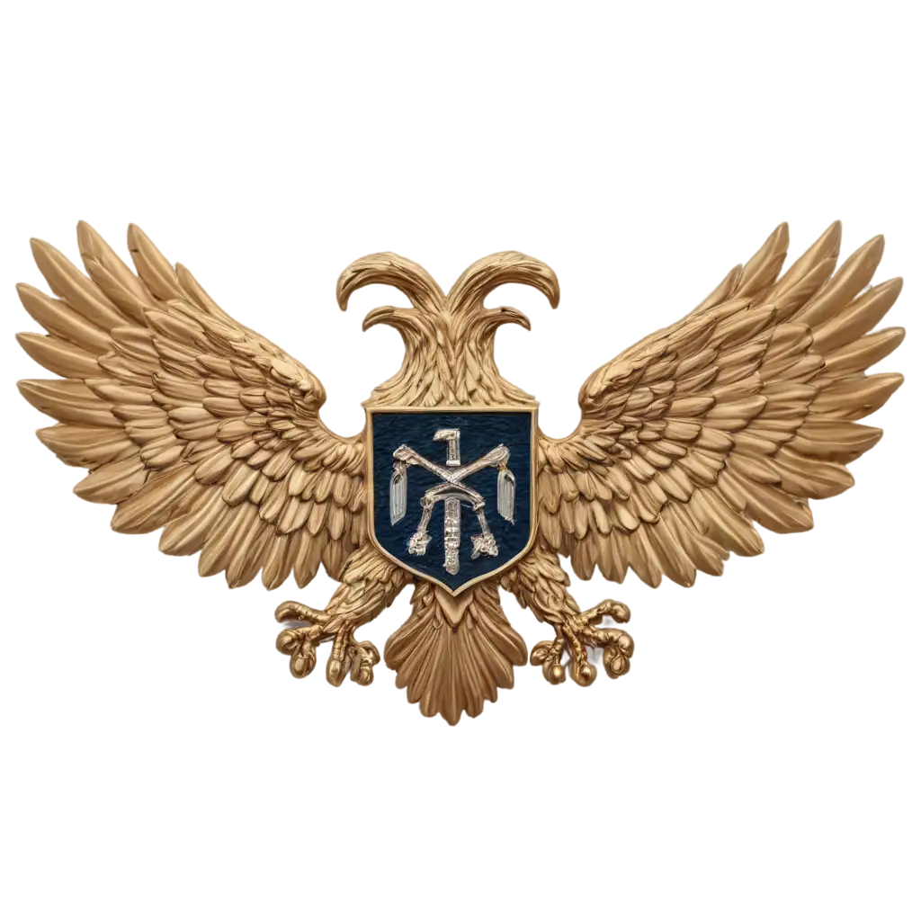 luxurious double headed eagle logo